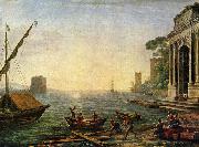 Claude Lorrain Seehafen beim Aufgang der Sonne France oil painting artist